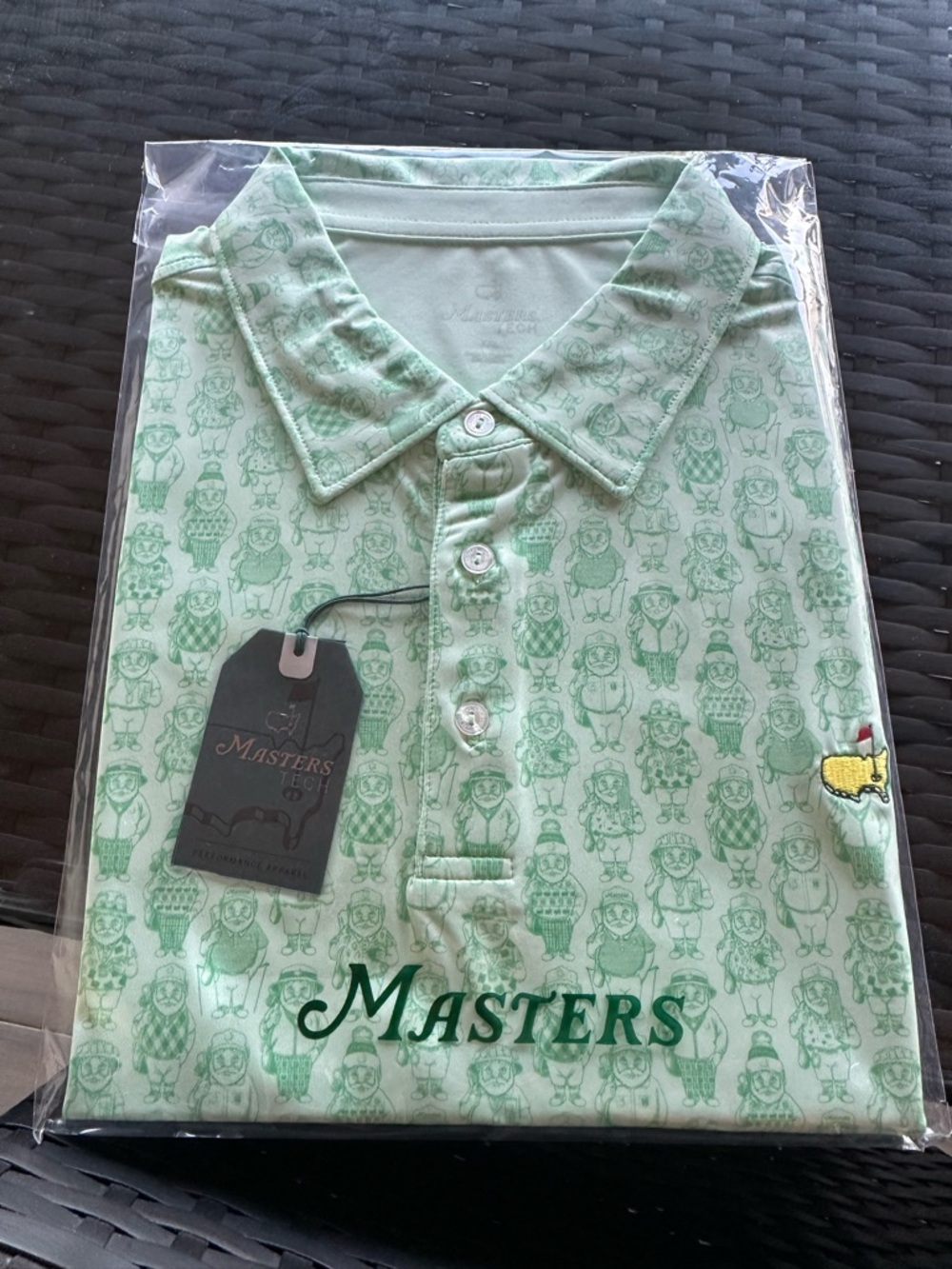 Masters Mint Green Novelty Golfer Polo